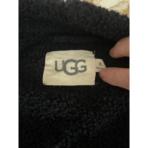UGG Lenny Bathrobe SZXL Womens Belted Black Australia MSRP $148.00 Loungewear - Picture 7 of 11